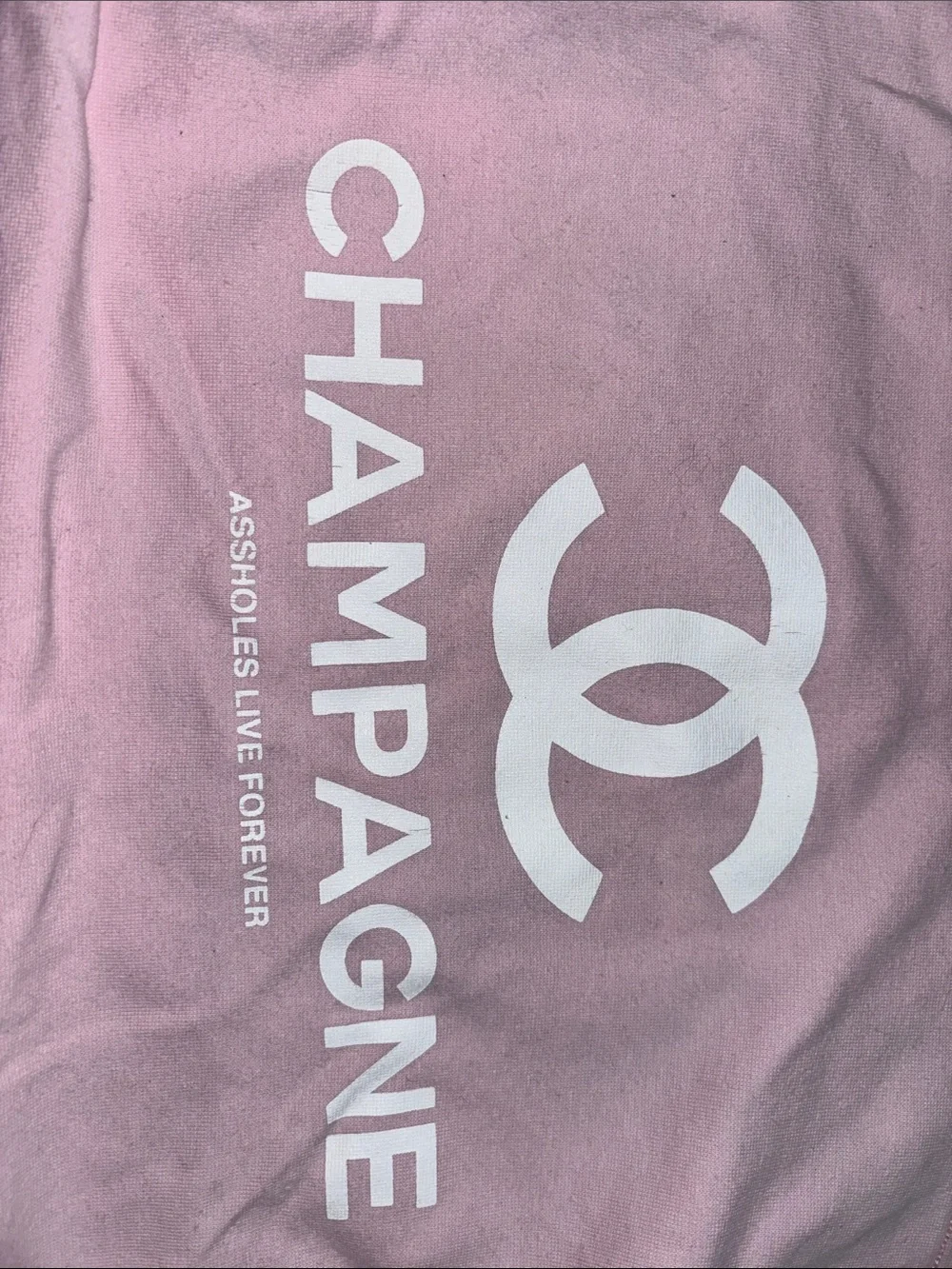 Pink Graphic Storage Tote with White Logo